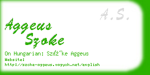 aggeus szoke business card